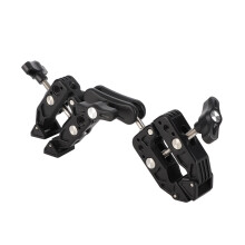 Pinza doppia per fotocamera, montaggio doppio a 360, 1/4-3/8in