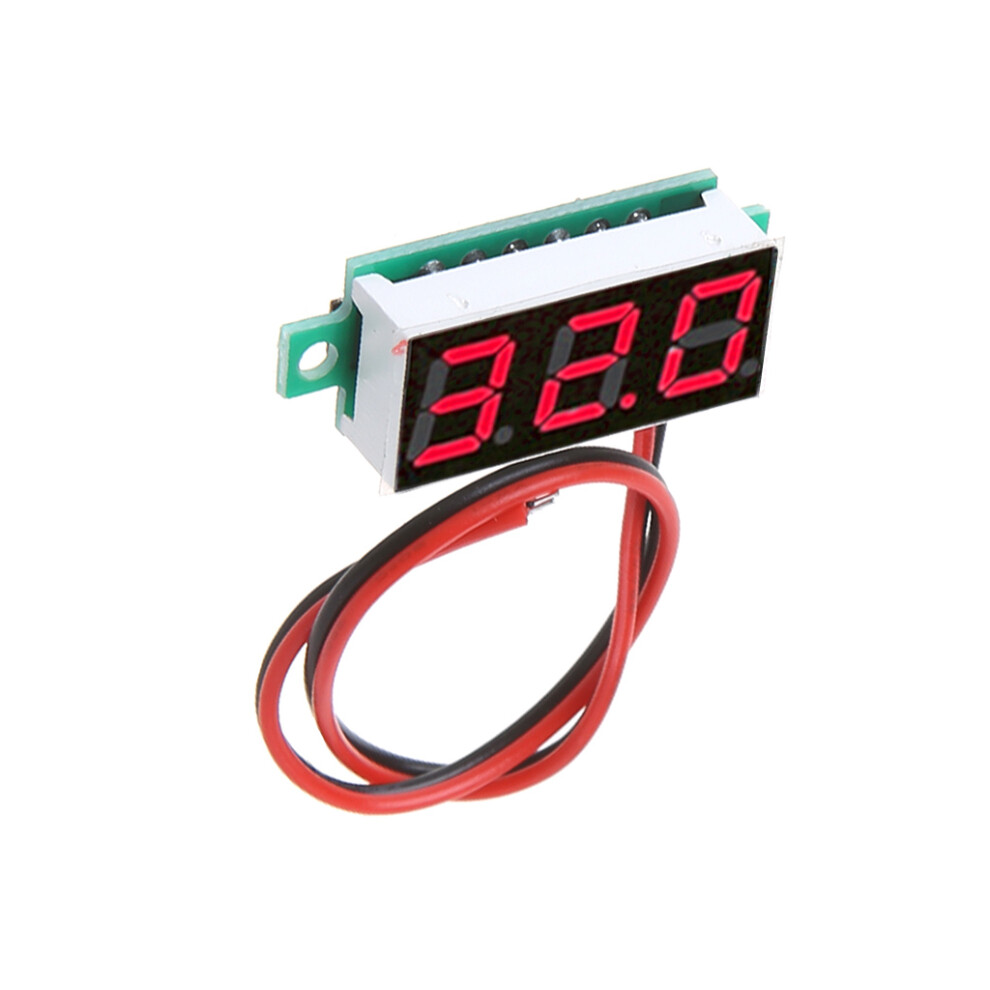 Mini Digital Voltmeter Mini 0.28-Inch Two-Wire Dc 2.5~30V- Red 7754000112821
