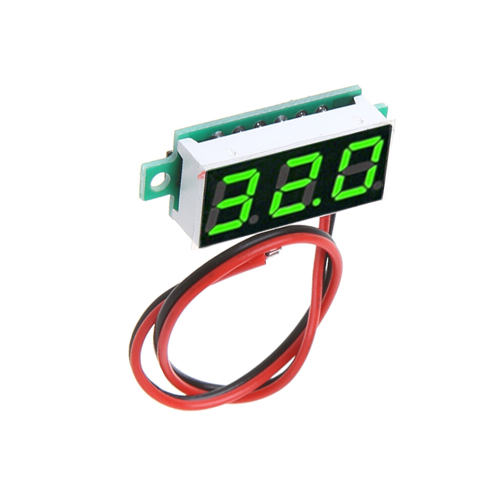 Mini Digital Voltmeter 0.28" 2 Wire Dc 2.5V-30V Led- Green 7754000112838