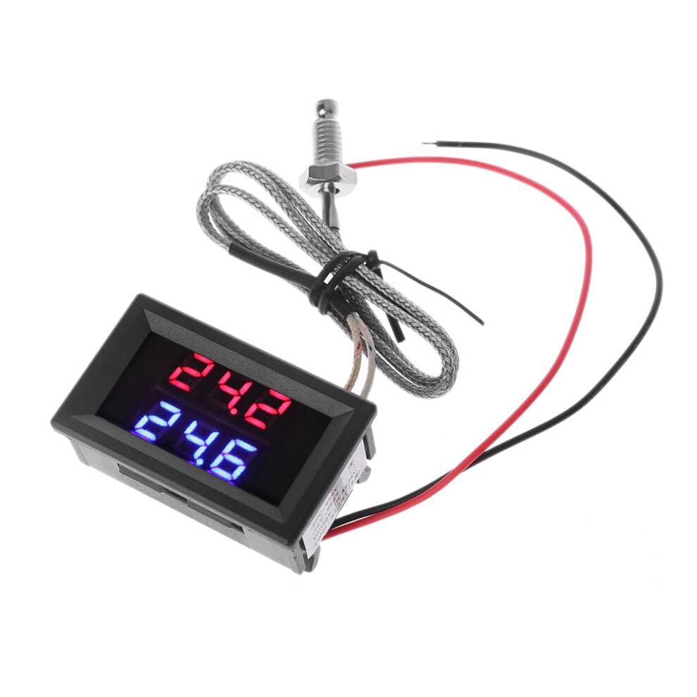 Dual Digital K Thermocouple Thermometer Embedded High-Black 7754000112890