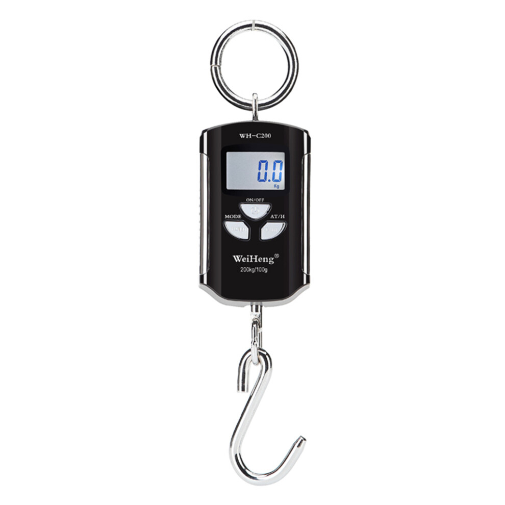 Black Digital Hanging Scale 200 Kg/400 Lb Portable Crane