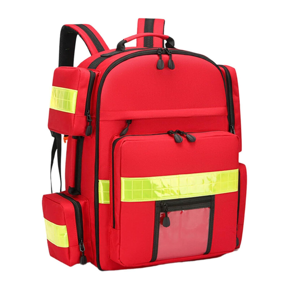First Aid Backpack Emergency Kit Rucksack for Workplace Camping Sports Home - Practical Empty First Responder Handbag