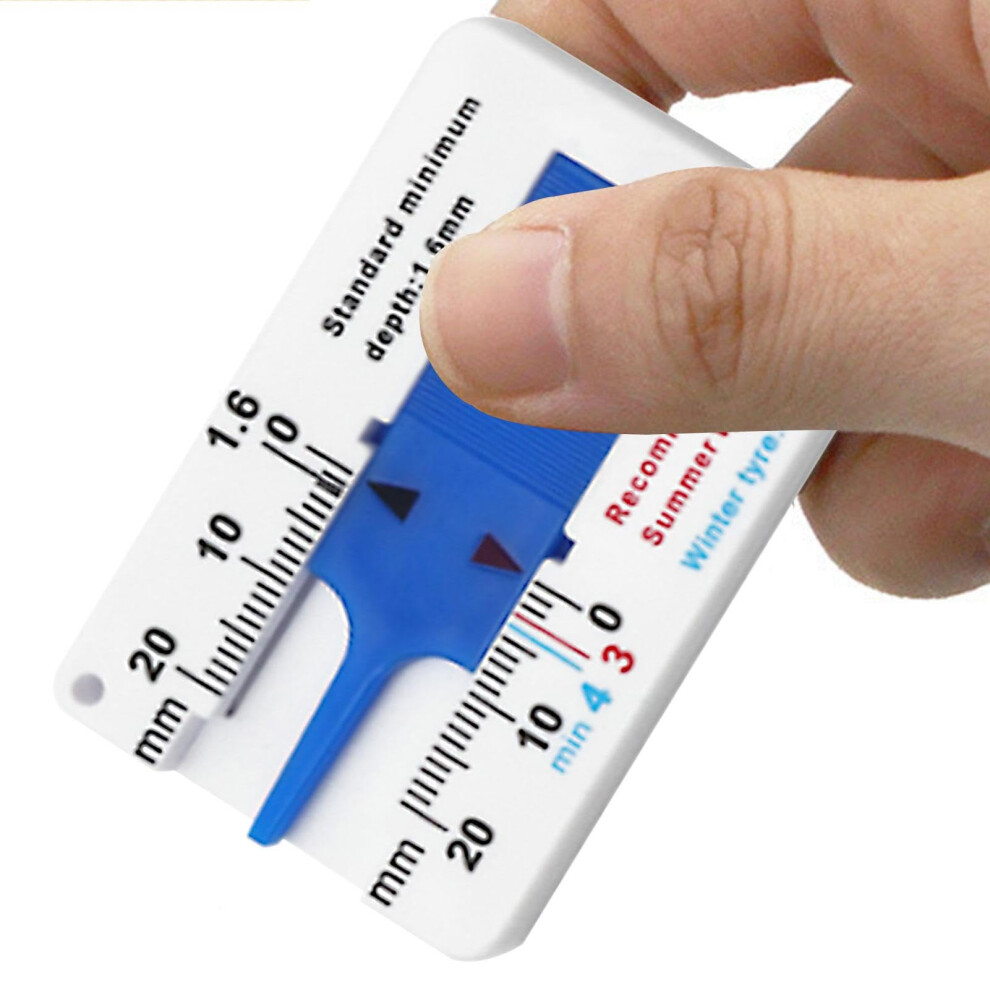 Truck Tire Depth Gauge, 0Mm To 20Mm Tread Depth Caliper For Cars And Trucks, Color, Accurate Measurement Tool Blue 6447073541742