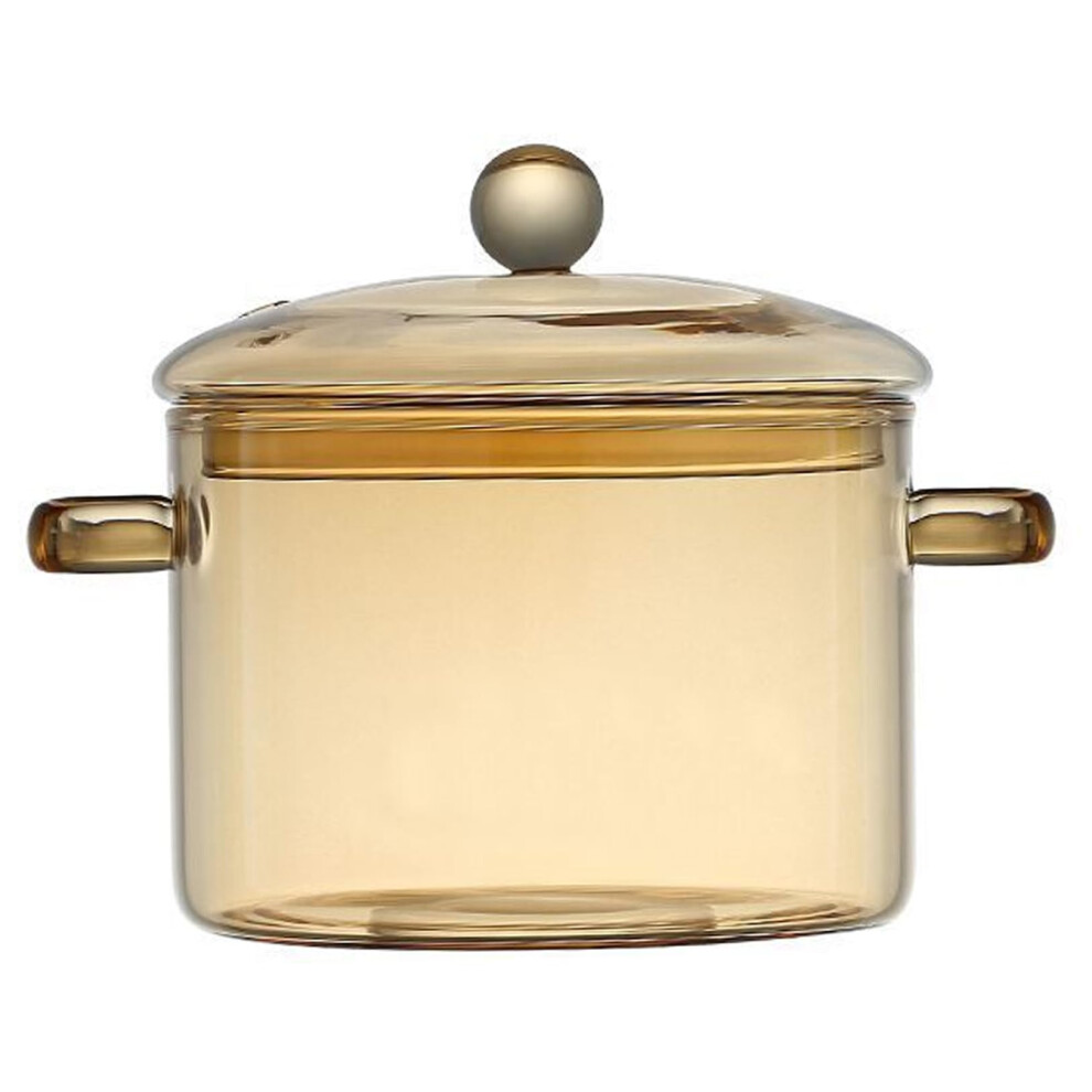 Glass Pots for Cooking 1.5L High Borosilicate Glass Simmer Pot with Lid Heat-Resistant Stovetop Safe Clear Amber Pot-image-OPC-PKDKGZH-NEW