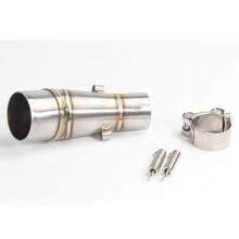 Motorcycle Exhaust Middle Pipe Connection Muffler Link Pipe Compatible with Z250 Z300 Ninja 250R 250 300 Models