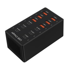 USB-C-Ladestation, 24-Port, 100 W (20 A), für Apple iPhone, iPad, Samsung, Laptop, Pixel