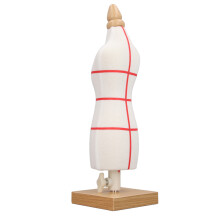 12.2" Canvas Doll Dress Form with Wooden Base for Sewing & Teaching