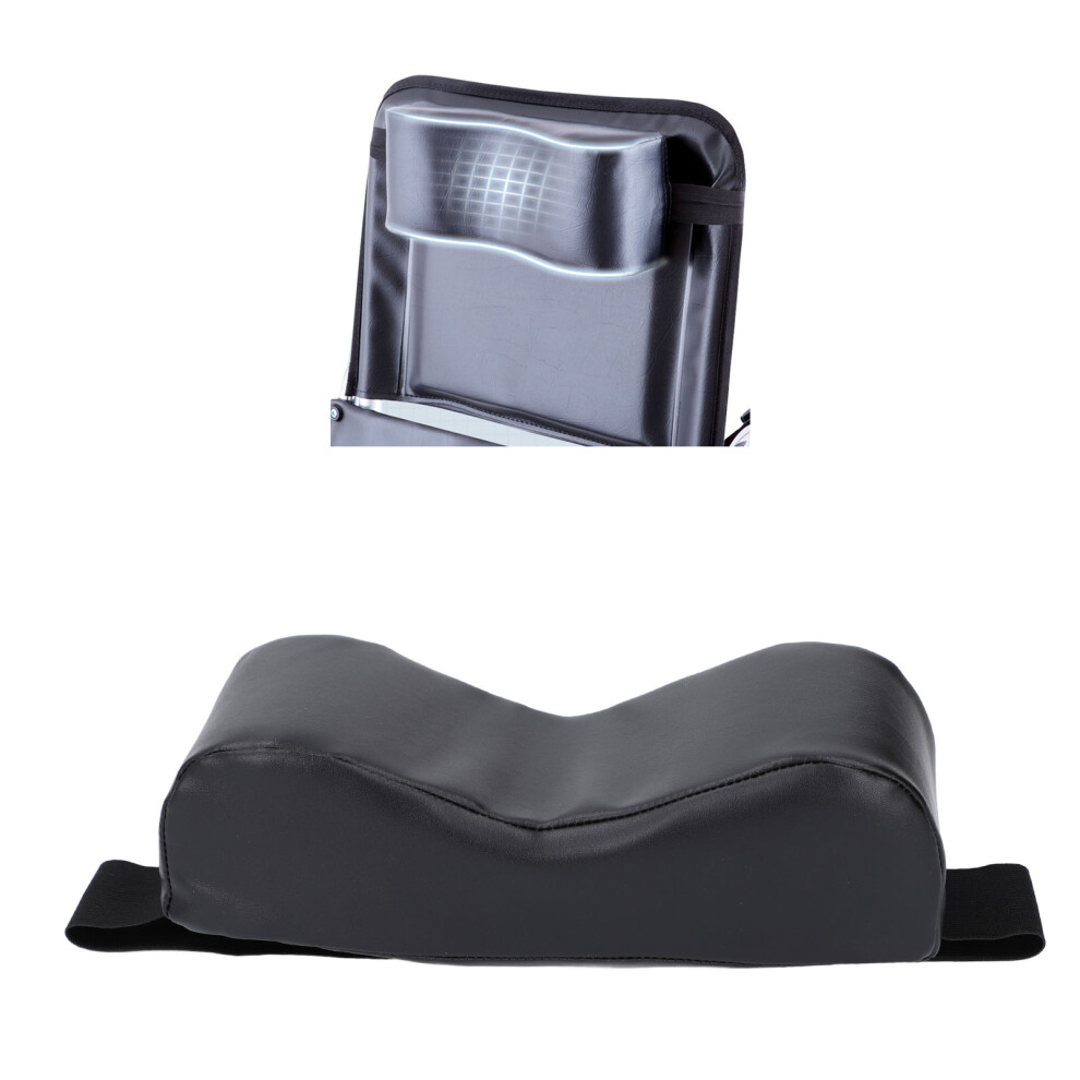 Waterproof Faux Leather Wheelchair Headrest, Adjustable Neck Support for Elderly