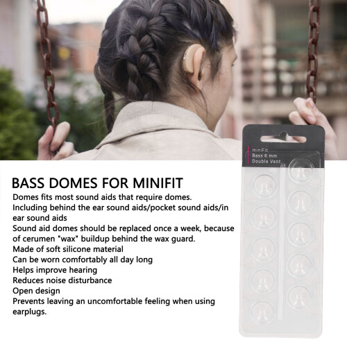 10 pezzi 6 mm Doppio Vent Bass Dome - Traslucido 2