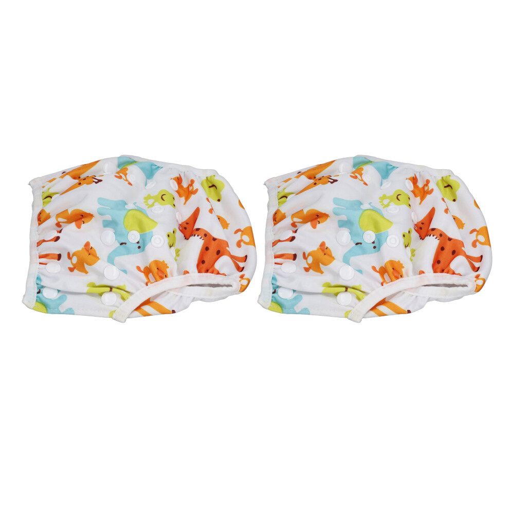 2PCS Baby Swim Diapers, Soft Breathable Waterproof, For 0-2 Years