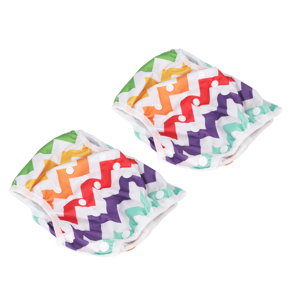 2 Pcs Baby Swim Diaper Reusable Breathable Leak-Proof for 0-2Y (3-10KG)