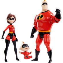 Mattel Disney Pixar Iniemamocni Storyteller 3 Pakiet figurek Pan Niesamowita Elastigirl i Jack-Jack Bitwa o miasto