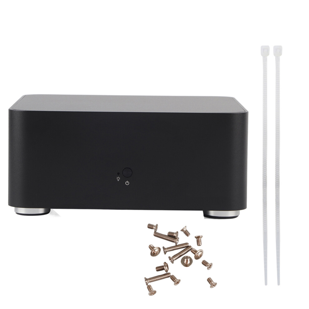 Mini Itx Computer Case Aluminum Alloy Htpc Case Black 8320539012025