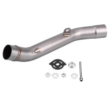 Motorcycle Exhaust Middle Pipe Link Connector for Kawasaki Z800 2013-2016, Stainless Steel, High Performance, Durable Design