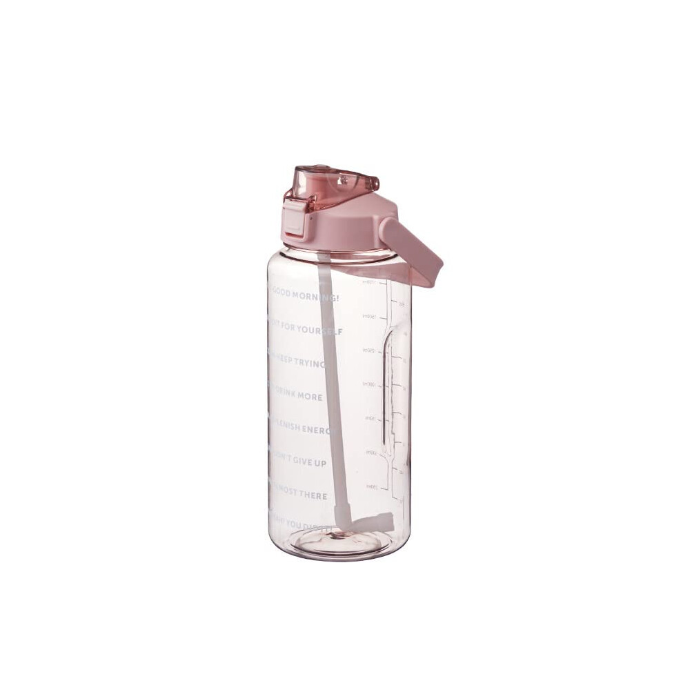 Gym Drinks Bottle - 2L Sports Water Bottle with Straw, Leak Proof Design, Time Marker, Available in Blue and Pink-image-OPC-PKDKQ6N-NEW