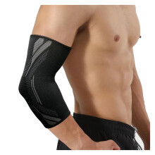 Knitted Elbow Pads for Joint Protection, Fitness Warmth, Non-slip Breathable Arm Guards for Wrestling and Sports, Size S, Black