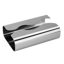 High Gloss Stainless Steel Curved Tissue Dispenser for Kitchen Desktop and Living Room, Unseamed Design Tissue Organizer