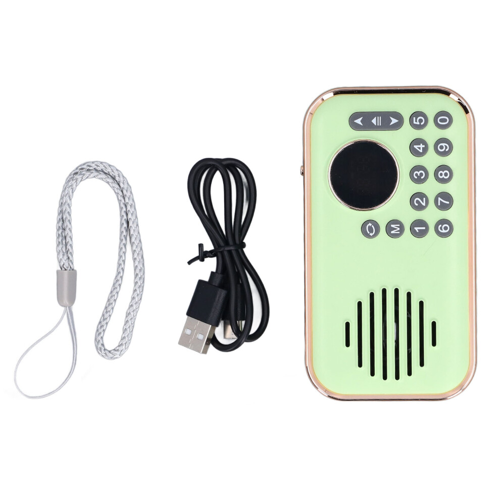 Portable Bluetooth Speaker Radio, 1200Mah, 6H Playtime Green 7641348030583