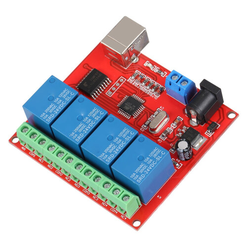 4-Channel 24V Computer USB Smart Switch Controller