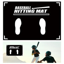 Softball T-Ball Batter Stance Training Mat for Hitting Practice, Toes Facing Design, Durable Material, Batting Cage Compatible