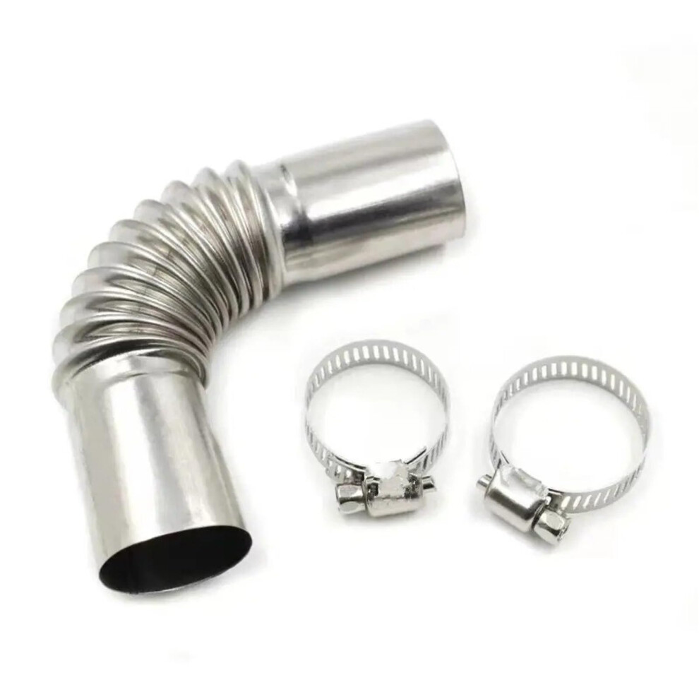 Vent Exhaust Hose 25Mm Stainless Steel Elbow Connector With Clamps For Diesel Heater And Boat Heater Systems 9084446809794