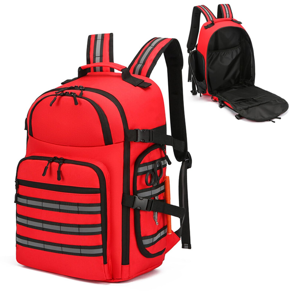 First Aid Bag Empty with Multiple Compartments, Durable EMT Trauma Carrier, Organized Emergency Supplies Organizer for Paramedics