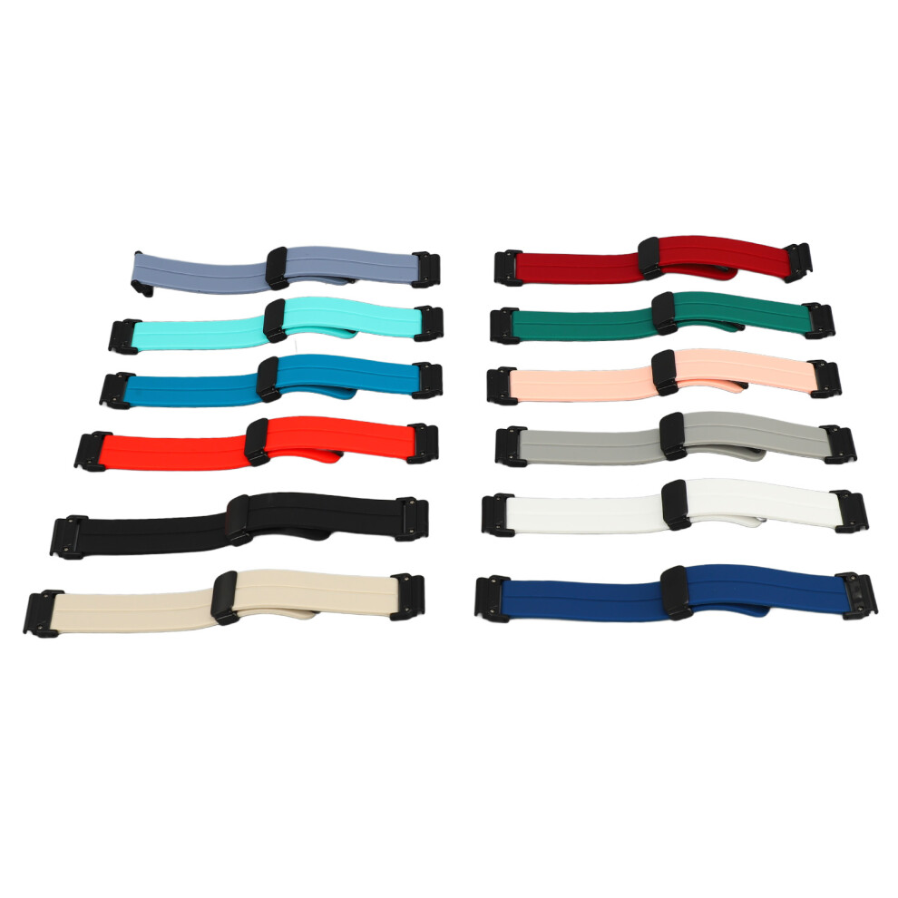 12pcs Waterproof Silicone Watch Straps for Fenix 7S 20mm, Multiple Colors-image-OPC-PKDKVTD-NEW