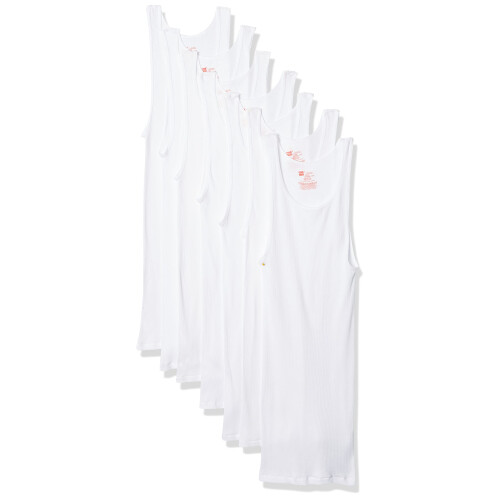 Hanes Ultimate Ανδρικό T-Shirt χωρίς Ετικέτα-Πολλαπλά Πακέτα και Χρώματα, 7 Πακέτο, XX-Large