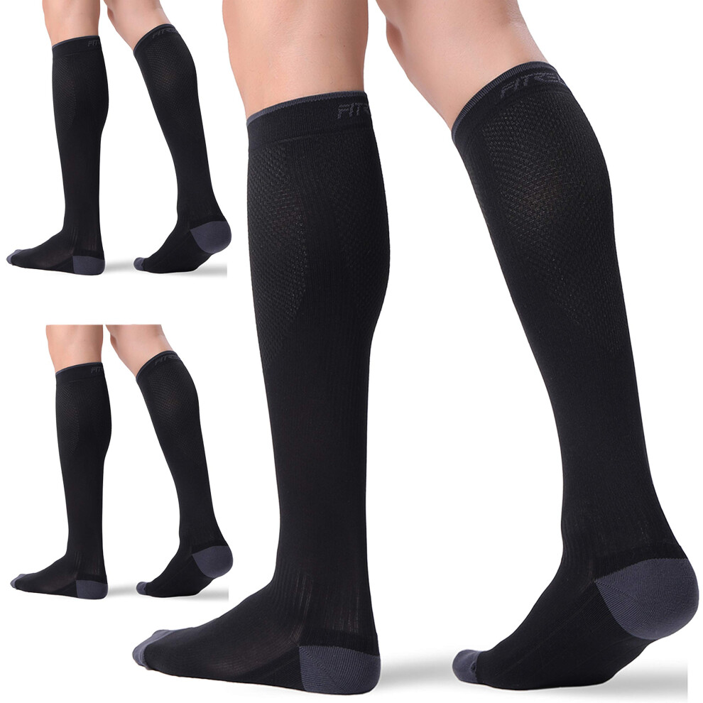 Photos - Braces / Splint / Support FITRELL 3 Pairs Compression Socks for Women and Men 20-30mmHg-- Circulation and Muscle Support Socks for Travel, Running, Nu