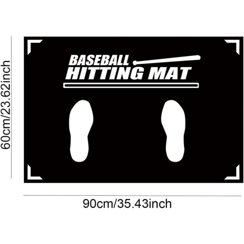 Baseball Hitting Mat for Training, 3x5 Feet Durable Hitting Position Mat with Grass Surface for Improved Batting Technique 2