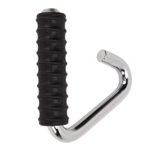 Fitness Handle Grip - Universal Silver C Shaped Rubber Training Pull Bar for Home Gym Workouts, Durable Non-Slip Design