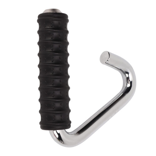 Fitness Handle Grip - Universal Silver C Shaped Rubber Training Pull Bar for Home Gym Workouts, Durable Non-Slip Design