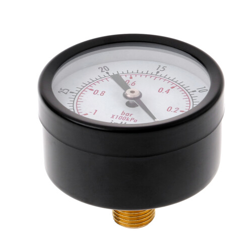 50mm Dial Size Vacuum Manometer 1/4" BSPT Thread-White 1