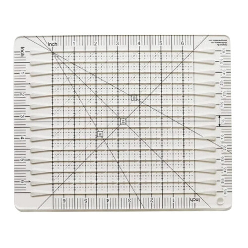 Régua de costura Régua de corte de tecido Ferramentas de suprimentos para quilting DIY 6 polegadas