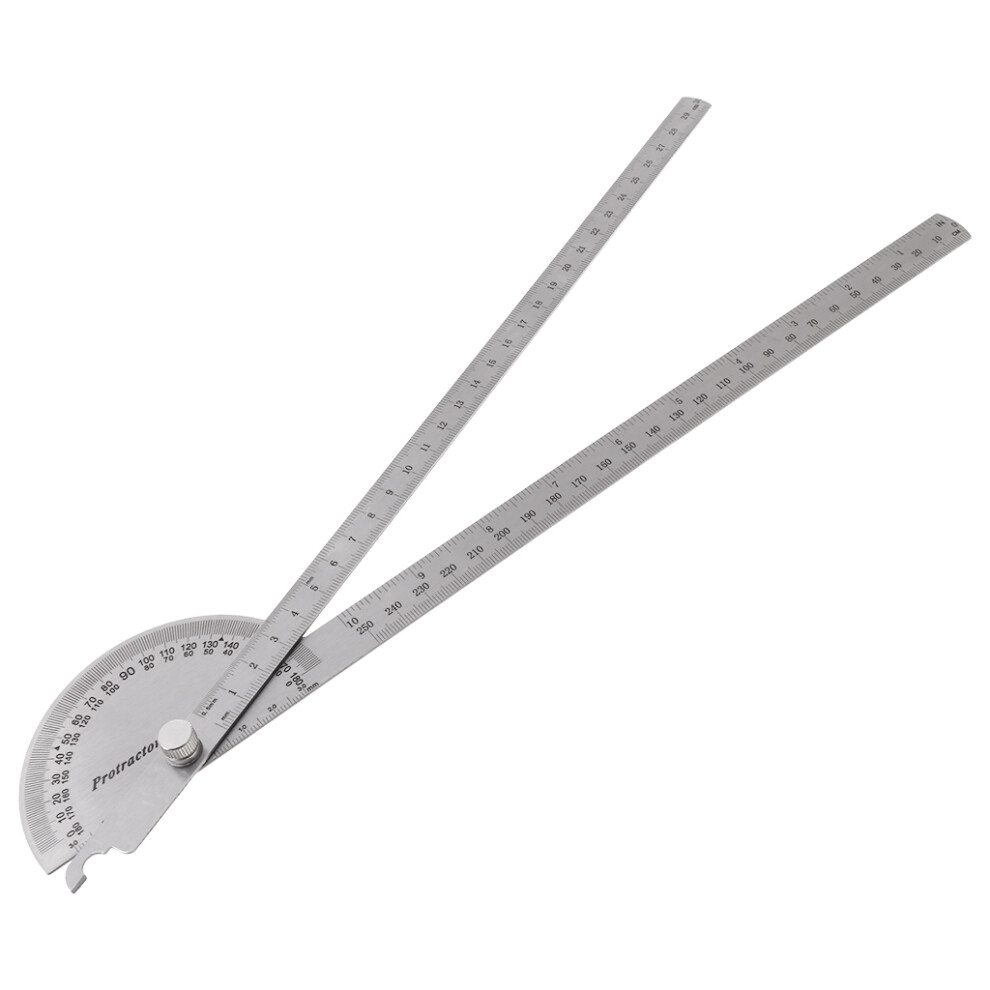 180 Degrees Cursor Universal Angle Ruler Bevel Protractor-White 7754000116324