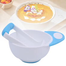 Baby Food Mash Bowl Set with Non-Slip Handle and Grinding Rod for Pureeing Fruits and Vegetables, Blue