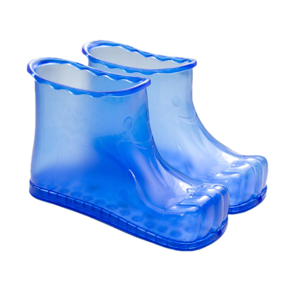 Foot Spa Soaking Shoes Reusable Booties 18 Cm Height Deep Therapy Relaxation Footwear Blue