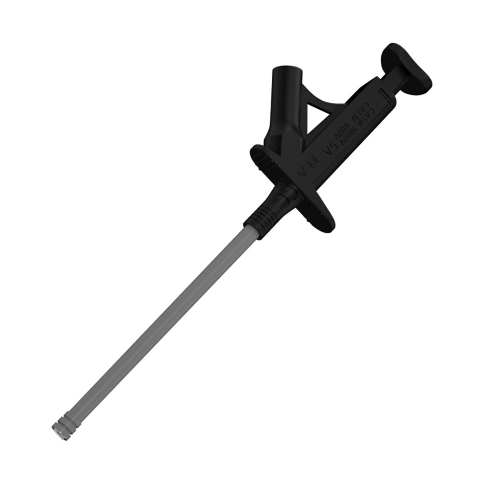 4Mm Banana Socket Test Hook Clip J.30042, Flexible Ic Grabber Probe For Multimeter And Automotive Current Testing Black 9084446810943