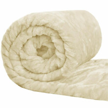 (Cream, Double 150x200 Cm) Plain/Mink Throw Soft Cuddly Warm Bed Blanket Settee Washable De-Lavish