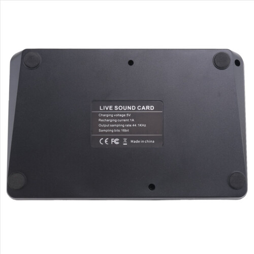 Placa de som F998 Microfone Interface de áudio Mixer de som 2