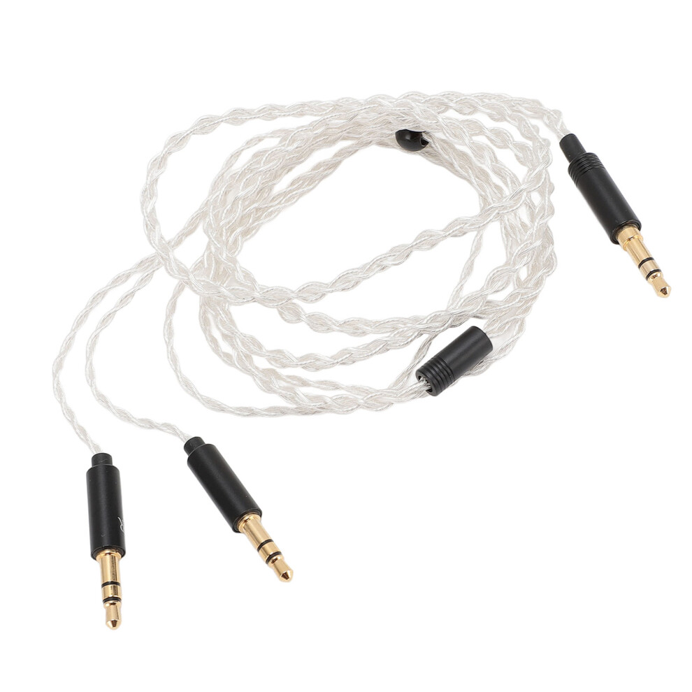 Upgraded Plated Copper Dual 3.5Mm Earphone Cable 1.2M For T1 Ii T5 Mdr Z7 Silver 3761348090944