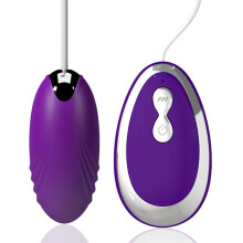 Vibrating Egg Bullet Clitoral Vibrator - G Spot Stimulator, Waterproof, Purple, Rechargeable Adult Sex Toy