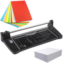 Rotary Paper Trimmer Cutter for Crafting, Cuts 10 Sheets, Ideal for Photos and Coupons, 12-Inch Cutting Length