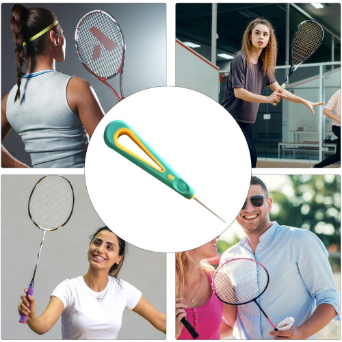 Tennis Racket Stringing Tool and Badminton Stringing Machine with Portable Nail Cone and Eye Remover Accessory 2