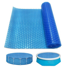 Swimming Pool Solar Cover for Heat Retention, UV Protection, Rectangle 300x200cm Insulated Bubble Design