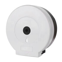 Großes Wandmontiertes Kunststoff-Wandhalter für Toilettenpapier, Weiß, 26,7x27,2x12cm