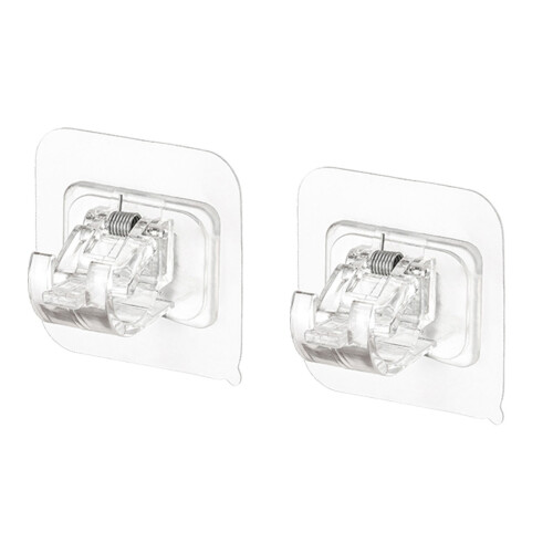 No Drill Self-Adhesive Curtain Rod Holder for Versatile Home Use