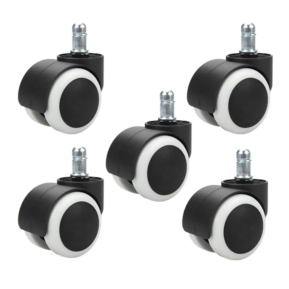 Universal Swivel Chair Accessories 2-Inch Nylon Silent Roller Wheel Caster Set for Office Computer Chairs, 5-Piece-image-OPC-PKDMPTC-NEW
