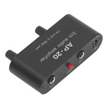 Dual Channel Sound Preamplifier 1/4in 0-20dB Gain Aluminum