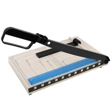 Paper Cutter Lever Cutter with Safety Protection, Manual 12 Sheets Capacity Paper Chopping Board for Precise Cutting